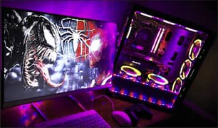 MONSTER GAMING PC WITH MONITOR +FREE PS4 CONTROLLERS