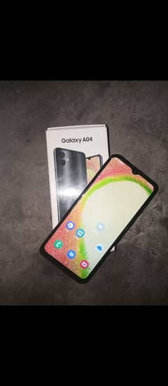 Samsung a04 4GB 64 GB with box no open rpear all original