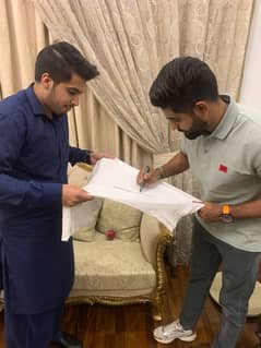 Babar azam signed shirt