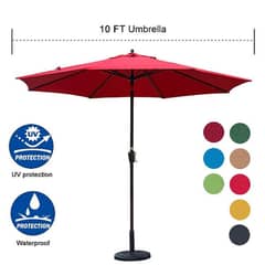 Patio | Garden | Outdoor | Heavy Duty  Center & Side Pole umbrella