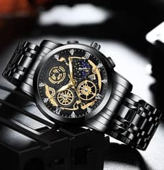 men's stainless steel quaterz watch