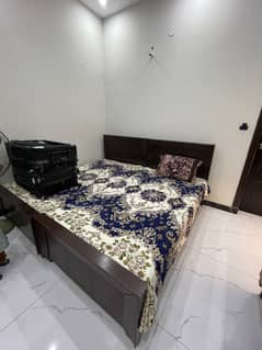 Twin beds with mattress and side table for sale