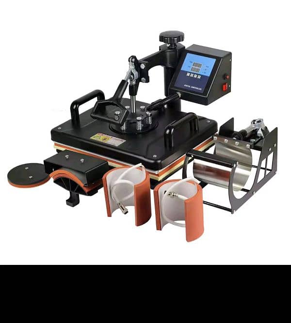 New Heat Press Machine 5 in 1 Dual LED Display with Reset Button 0