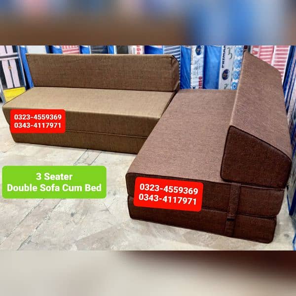 Sofa cum bed Molty double bed folding bed /Foam Mattress/Dining Table 11
