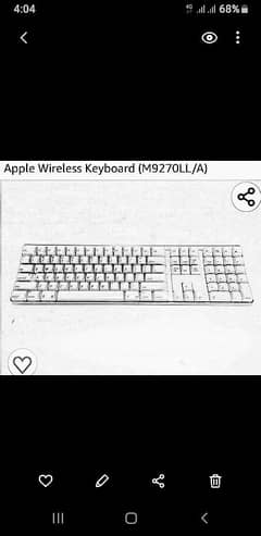 APPLE WIRELESS KEYBOARD M9270LL/2