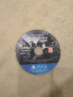PS4 call of duty modern warfare dvd