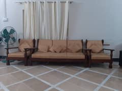 Classic 5-Seater Wooden Sofa Set
