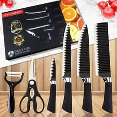 6 Pcs wooden knife block /contact me Whatsapp 03295876103