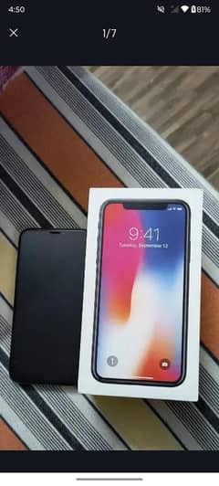 Iphone X 256 gb [Pta Approved] with box
