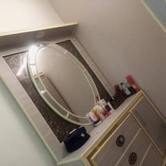 Bed, wardrobe,diwaiter, dressing table,two side tables for sale