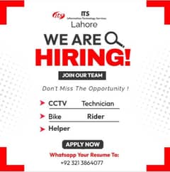 CCTV Technician + Bike Rider