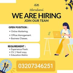 Full time & Part time work Available