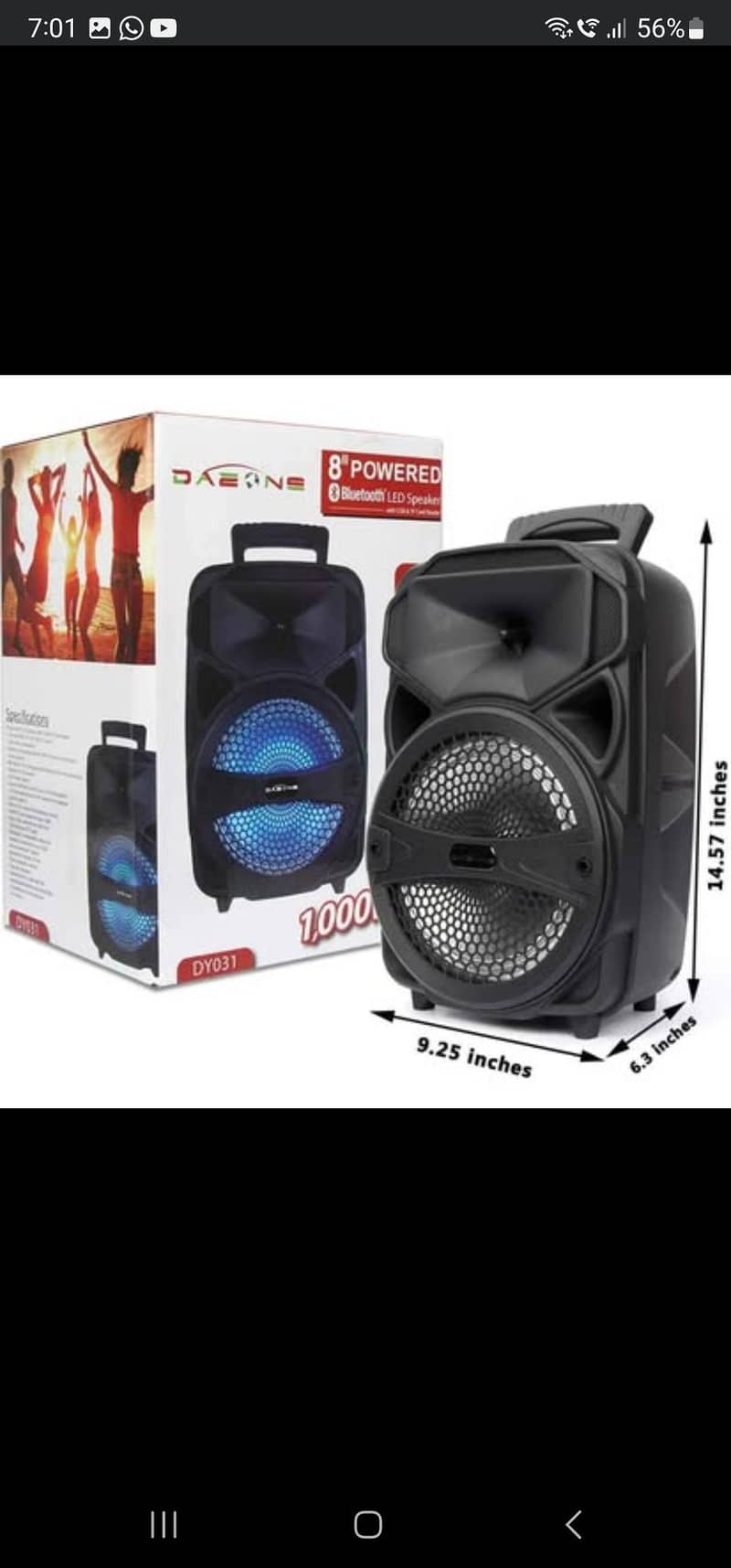 Bluetooth Speaker Just Box Open Not Used / Contact Whatsapp or Mobile 7