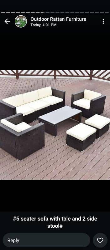 Garden chairs/rattan sofa sets/dining tables/UPVC outdoor furniture 5