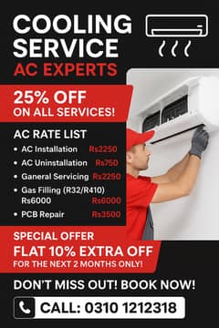 Cooling service professional ac technician