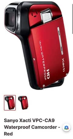 Sanyo xacti VPC-CA9 waterproof camcorder - red