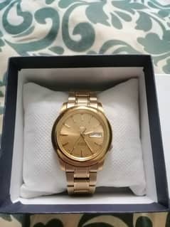 Seiko 5 watch golden colour Automatic just like new