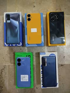 Realme, Vivo, Infinix, Tecno, Sparx. All Mobiles Available with box