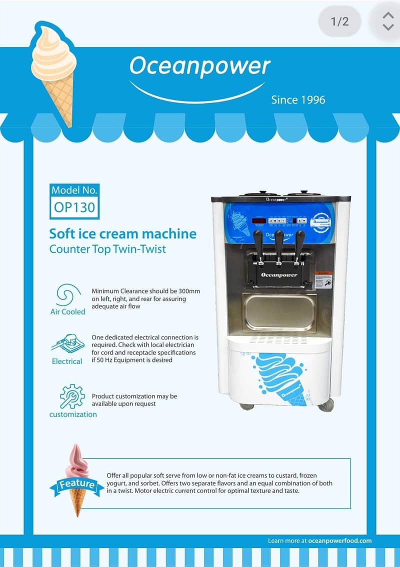Imported Soft Serve Ice Cream Machine Counter Top 5