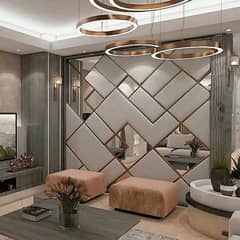3Dwallpaper PVC panel wooden & vinyl floor window blinds ceiling
