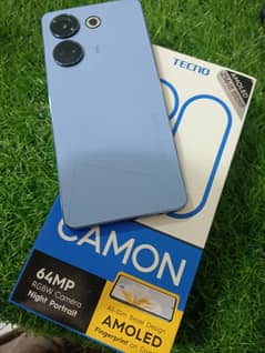 tenco camon 20 10by 9 5.  full box. blue