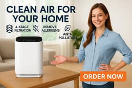 Air Purifier with Touch Panel & Anion Tech – Limited Stock!