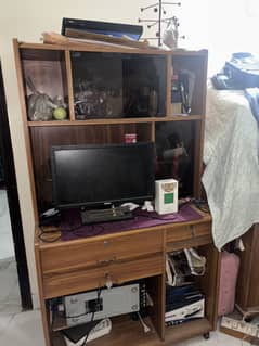 Computer table and decoration wardrobe