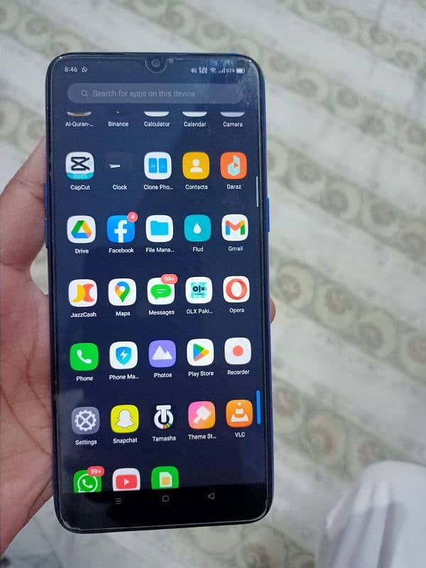 Realme 5 with box 10 by 10 one hand use only Exchange possible 0