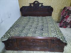 pure wooden king size bed urgent sale