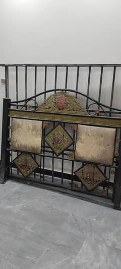 Iron made solid double bed.