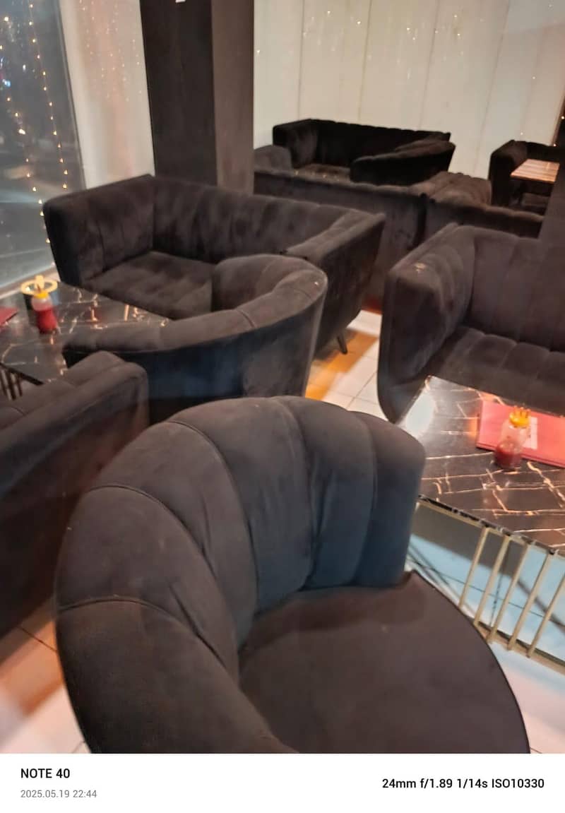 sofa with tables available in good condition 3
