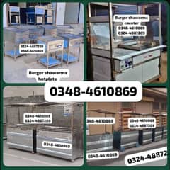 chips burger shawarma hotplate fryer working table food counter sale