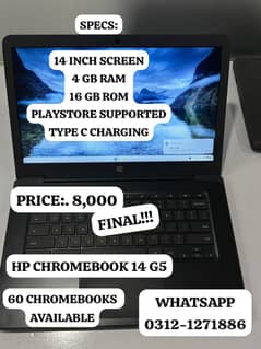 HP Chromebook 14 G5 – 14 Inch Screen, 4GB RAM, 16GB Storage