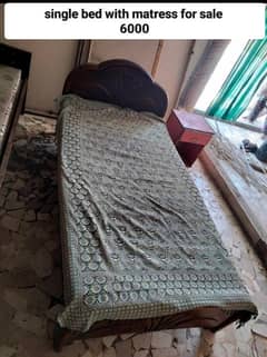 single bed with matress for sale