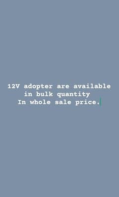 12v adopters are available