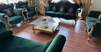 7 Seater King size sofa with Dewan complete drawing room seal argent