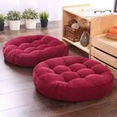 2 Pcs Velvet Floor Cushion available All colour cash on delivery