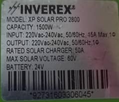 1.5 KVA Inverex inverter urgent sale