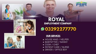 Provide Maids , Driver, Helper, Couples, Patient Care, Cook Available