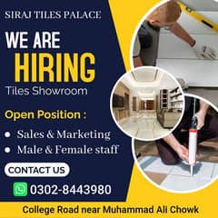 Sales & Marketing staff - Male & Female staff