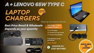 Lenovo Laptop Charger | usb type C 65W | Dell Lenovo charger in Lahore