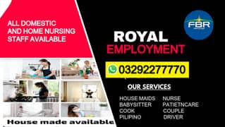 Provide Maid , Driver, Helper, Couples, Patient Care, Cook Available