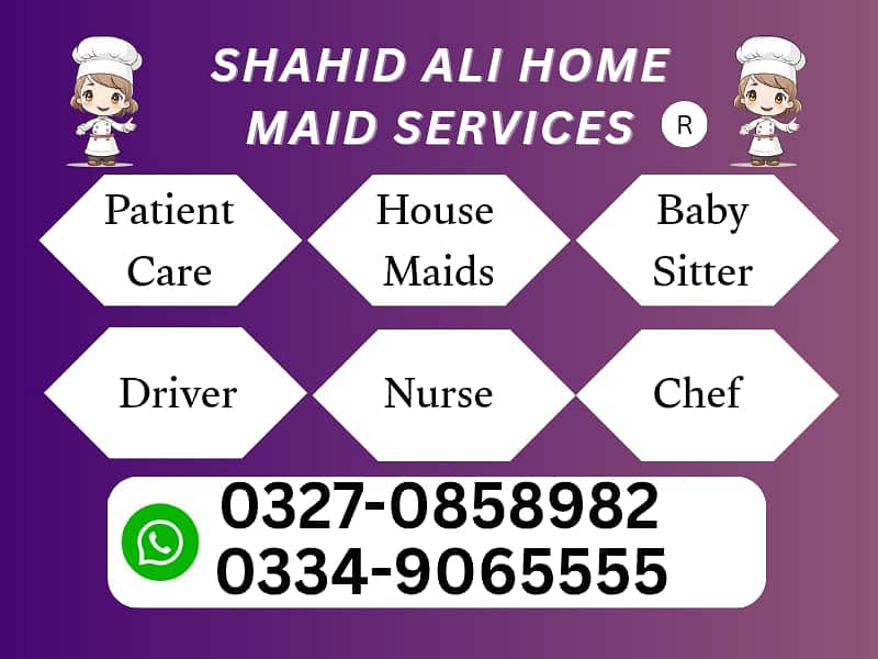 Maids , House Maids , Couple , Allrounder , Cook , Driver , Helper 1