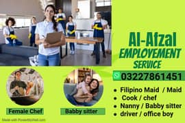 Maids / House Maids / cook / Nanny , chef / Baby Sitter maid available