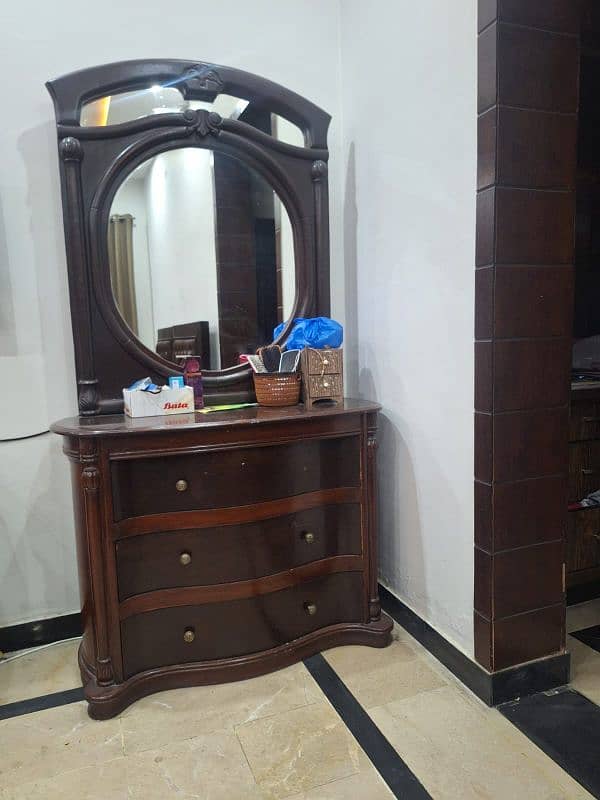 bed with side table and dressing 1