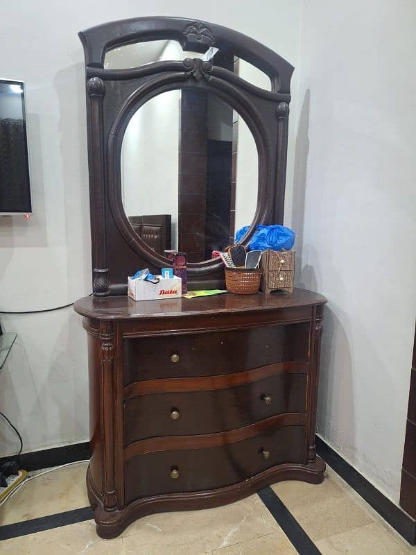 bed with side table and dressing 2