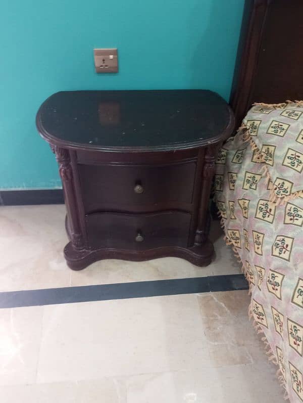 bed with side table and dressing 5