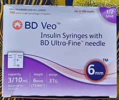 BD Insulin Syringes with Ultra Fine Short Needle