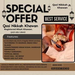 Nikah Services |Nikah Shariah & Legal Nikah Khan Across Karachi