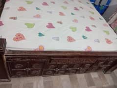 king size bed without mattress 2 side tables